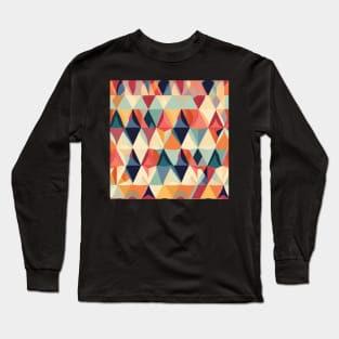 Geo Diamond: A Vibrant and Playful Fabric Pattern for Modern Fashion #3 Long Sleeve T-Shirt